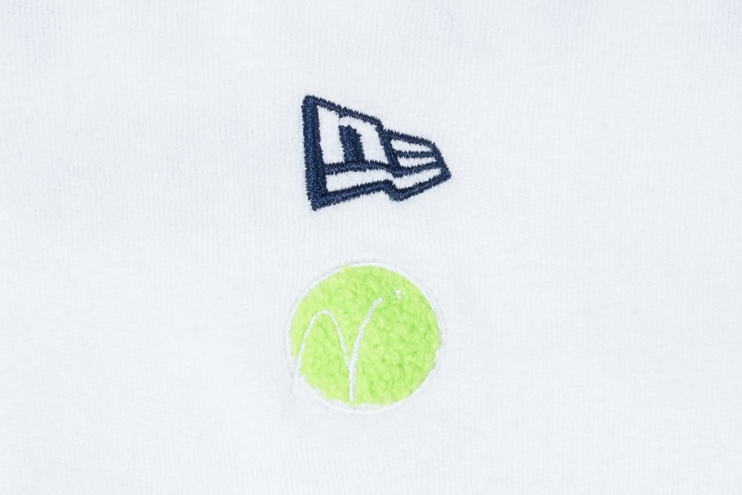 NEW ERA SPORTS CLUB - TENNIS WHITE TERRY CLOTH ZIP POLO SHIRT