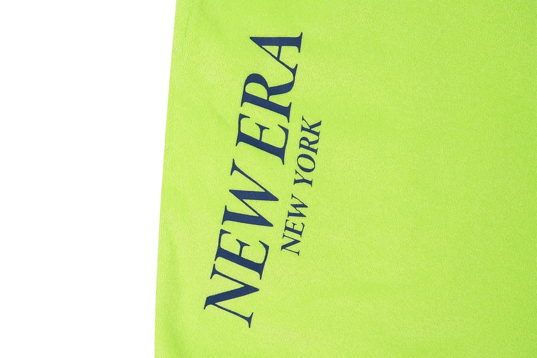 NEW ERA SPORTS CLUB - TENNIS CYBER GREEN TERRY CLOTH SHORTS