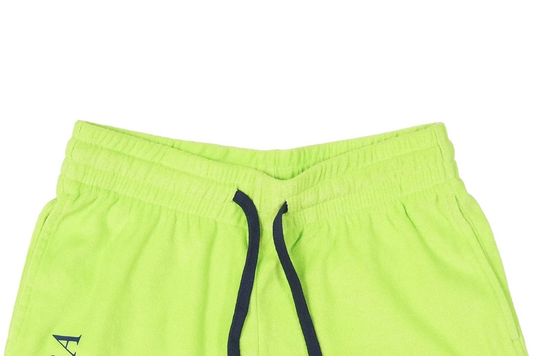 NEW ERA SPORTS CLUB - TENNIS CYBER GREEN TERRY CLOTH SHORTS