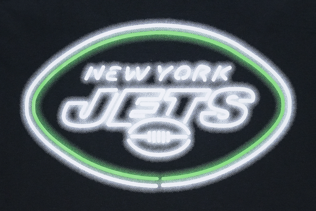 NEW YORK JETS PARTY VIBE - SUMMER NEON BLACK REGULAR SHORT SLEEVE T-SHIRT