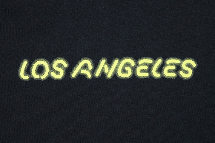 LOS ANGELES LAKERS PARTY VIBE - SUMMER NEON BLACK REGULAR SHORT SLEEVE T-SHIRT