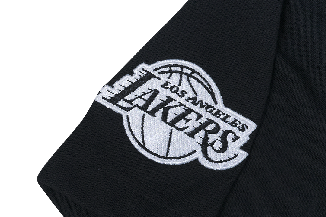 LOS ANGELES LAKERS PARTY VIBE - SUMMER NEON BLACK REGULAR SHORT SLEEVE T-SHIRT