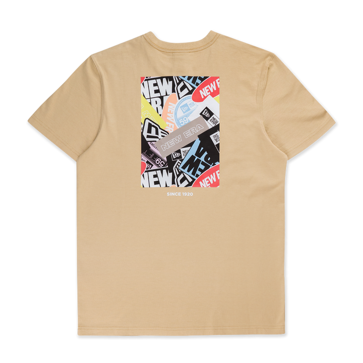 New Era เสื้อยืดแขนสั้นรุ่น New Era Party Vibe - Sticker Bombing Vegas Gold Regular Short Sleeve T-Shirt