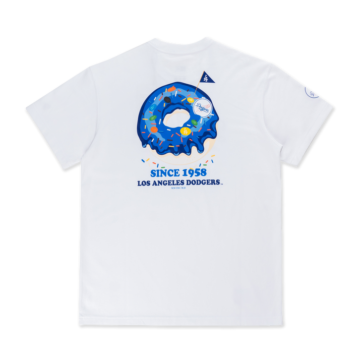New Era เสื้อยืดแขนสั้นรุ่น Los Angeles Dodgers Party Vibe - Mlb Donut White Regular Short Sleeve T-Shirt