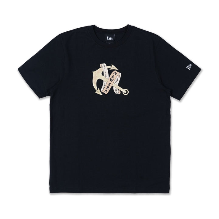 NEW ERA SAILOR CLUB BLACK REGULAR SHORT SLEEVE T-SHIRT