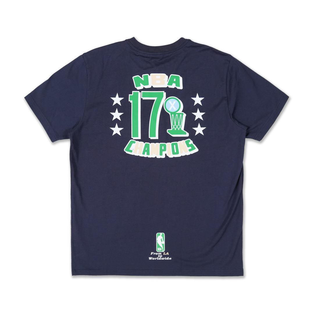 New Era เสื้อยืดแขนสั้นรุ่น Los Angeles Lakers Nba World Navy Regular Short Sleeve T-Shirt