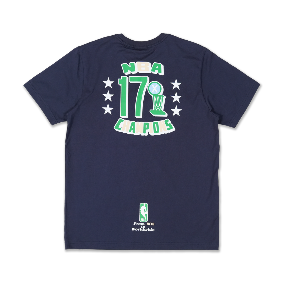 New Era เสื้อยืดแขนสั้นรุ่น Boston Celtics Nba World Navy Regular Short Sleeve T-Shirt