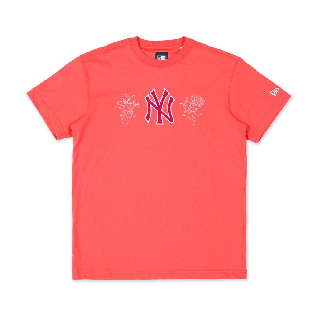 NEW YORK YANKEES MY VALENTINES - ANGELS LAVA RED REGULAR SHORT SLEEVE T-SHIRT