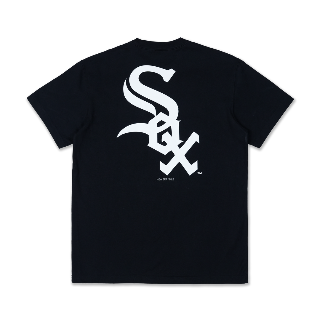CHICAGO WHITE SOX COOPERSTOWN MLB STATE FLOWER BLACK REGULAR SHORT SLEEVE T-SHIRT