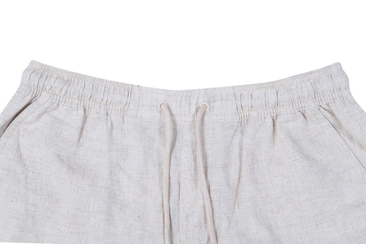 NEW ERA SOFT NATURE - LINEN LIGHT CREAM WOVEN SHORTS