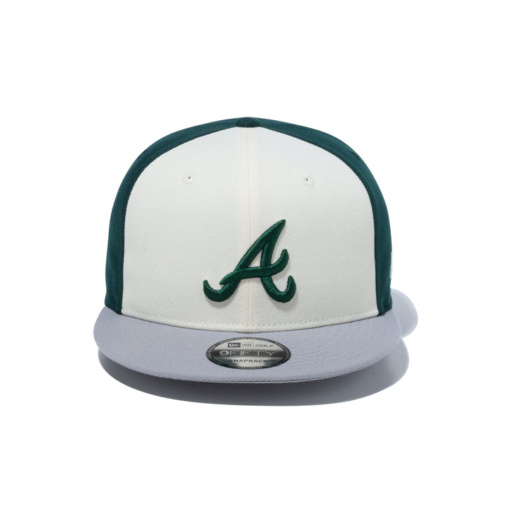 ATLANTA BRAVES MLB TRI-COLOR CREAM/ GREEN 9FIFTY CAP
