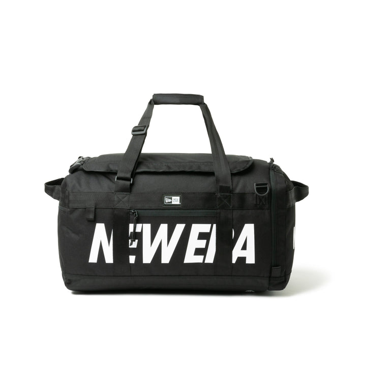 NEW ERA BLACK 50L PRINED LOGO 2-WAY CLUB DUFFEL BAG