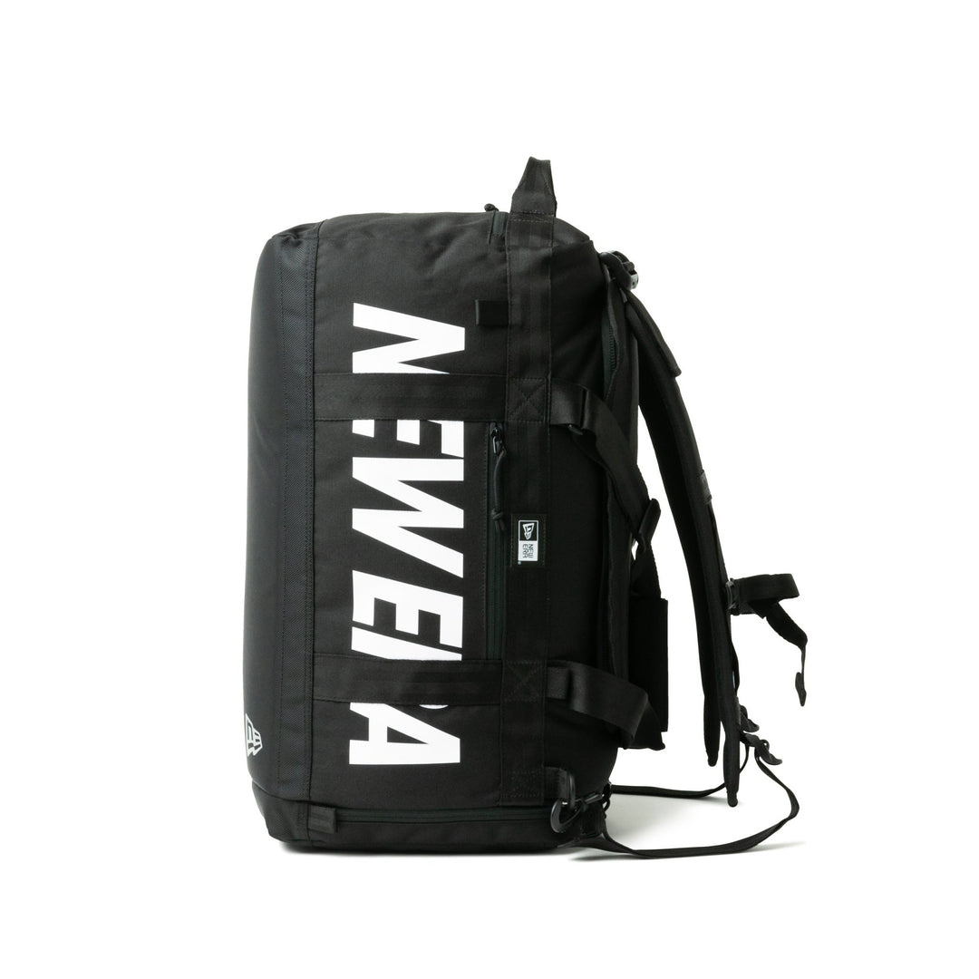 NEW ERA BLACK 50L PRINED LOGO 2-WAY CLUB DUFFEL BAG