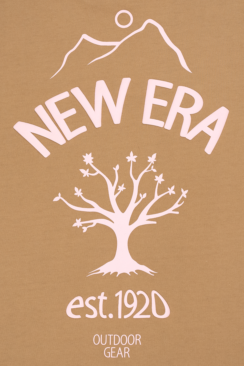 NEW ERA เสื้อยืดแขนสั้น รุ่น NEW ERA OUTDOOR NATURAL LOGO KHAKI PERFORMANCE SHORT SLEEVE T-SHIRT