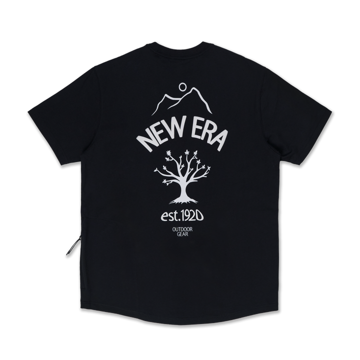 NEW ERA เสื้อยืดแขนสั้น รุ่น NEW ERA OUTDOOR NATURAL LOGO BLACK PERFORMANCE SHORT SLEEVE T-SHIRT