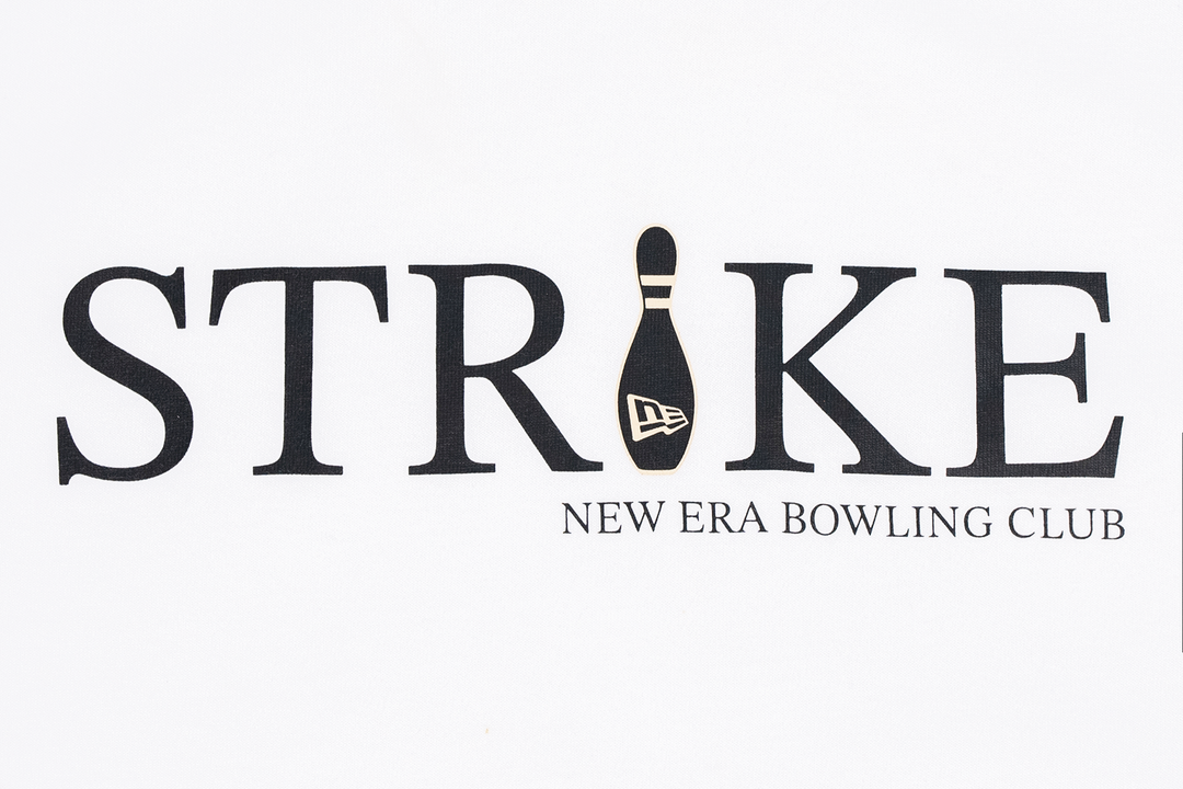 NEW ERA BOWLING CLUB STRIKE WHITE REGULAR SHORT SLEEVE T-SHIRT