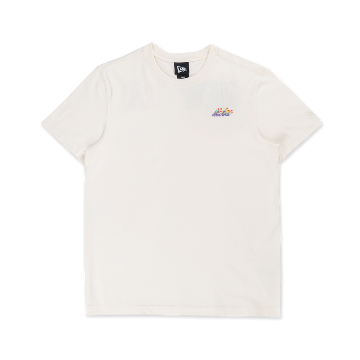 NEW ERA LIGHT RAINBOW LAYERED LOGO IVORY REGULAR SHORT SLEEVE T-SHIRT