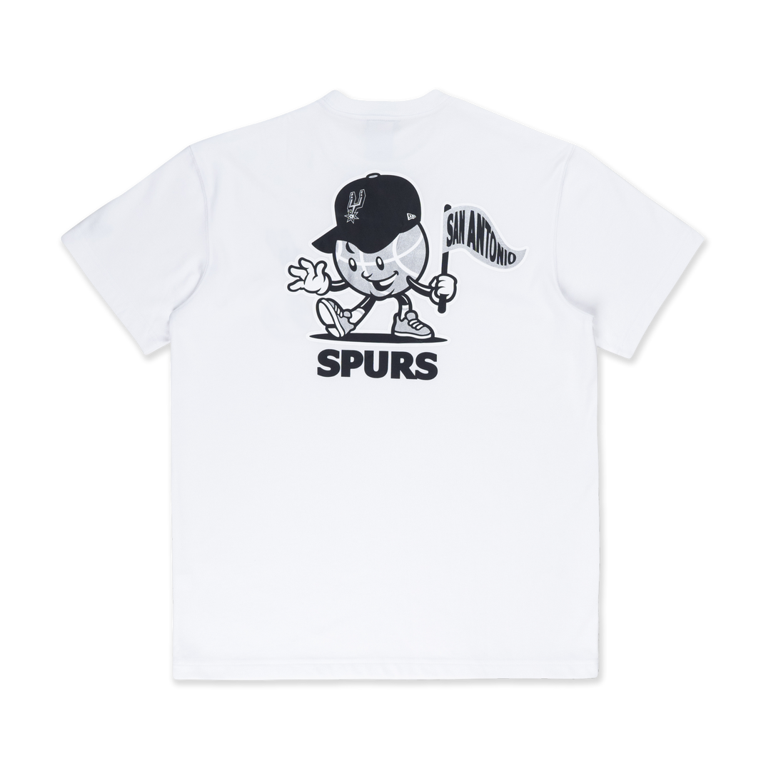 SAN ANTONIO SPURS LEAGUE MIX WHITE REGULAR SHORT SLEEVE T-SHIRT