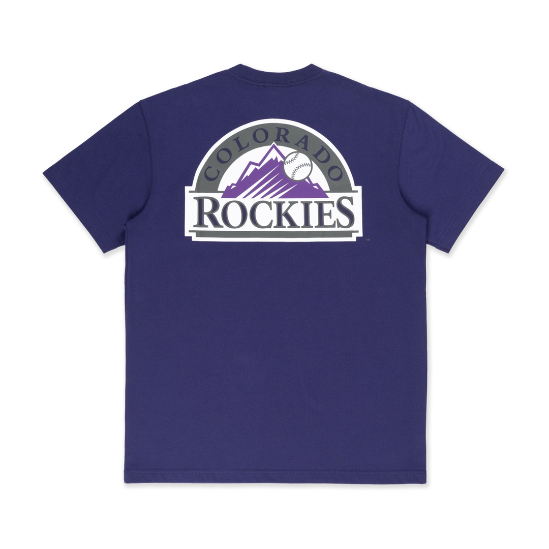 New Era เสื้อยืดแขนสั้น รุ่น 59Fifty Pack - Aloha Colorado Rockies Cooperstown Purple 2024 Regular Short Sleeve T-Shirt