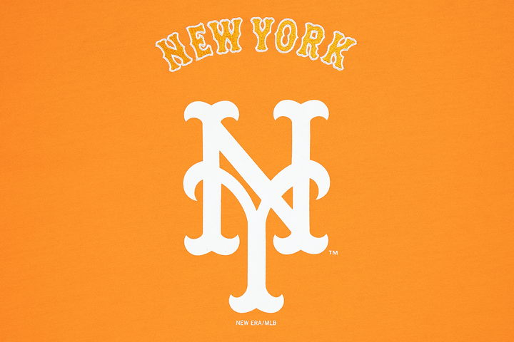 NEW ERA เสื้อยืดแขนสั้น รุ่น NEW YORK METS MLB VISOR LOGO ORANGE POPSICLE OVERSIZED SHORT SLEEVE T-SHIRT