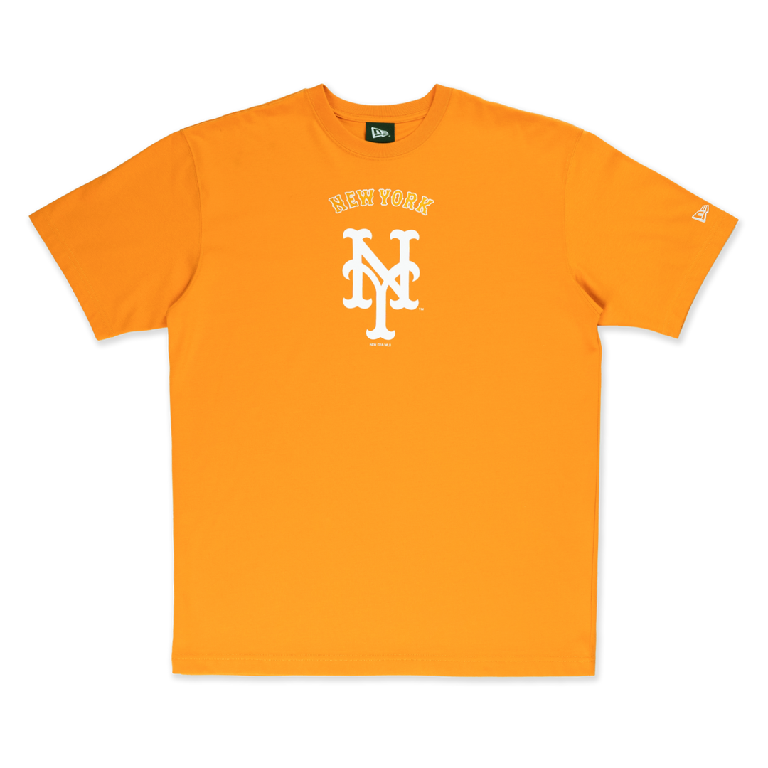 NEW ERA เสื้อยืดแขนสั้น รุ่น NEW YORK METS MLB VISOR LOGO ORANGE POPSICLE OVERSIZED SHORT SLEEVE T-SHIRT