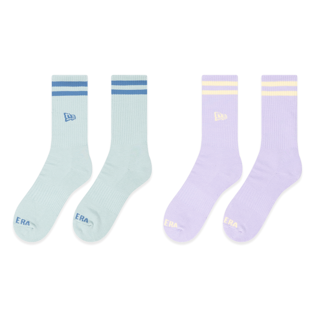 NEW ERA COLOR ERA 2 PACK FRESH MINT AND PASTEL LILAC SOCKS