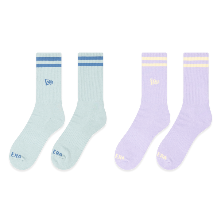 NEW ERA COLOR ERA 2 PACK FRESH MINT AND PASTEL LILAC SOCKS