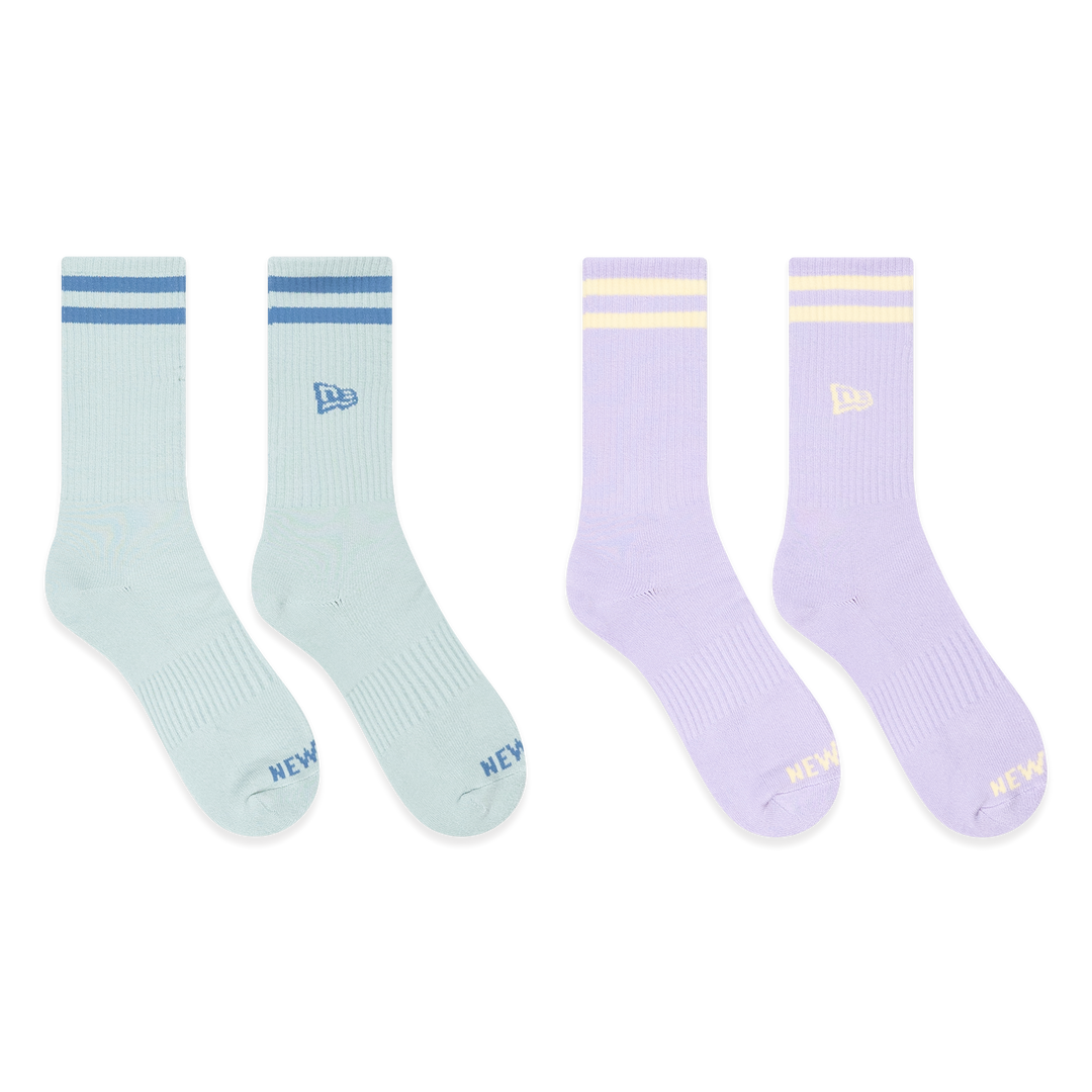 NEW ERA COLOR ERA 2 PACK FRESH MINT AND PASTEL LILAC SOCKS