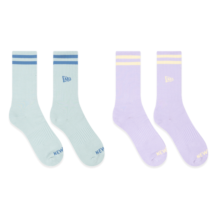 NEW ERA COLOR ERA 2 PACK FRESH MINT AND PASTEL LILAC SOCKS