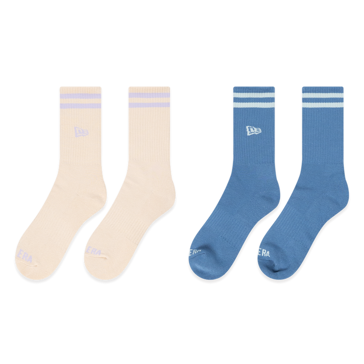 NEW ERA COLOR ERA 2 PACK BABY YELLOW AND FADED BLUE SOCKS