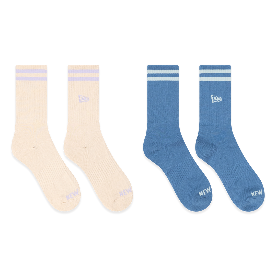 NEW ERA COLOR ERA 2 PACK BABY YELLOW AND FADED BLUE SOCKS