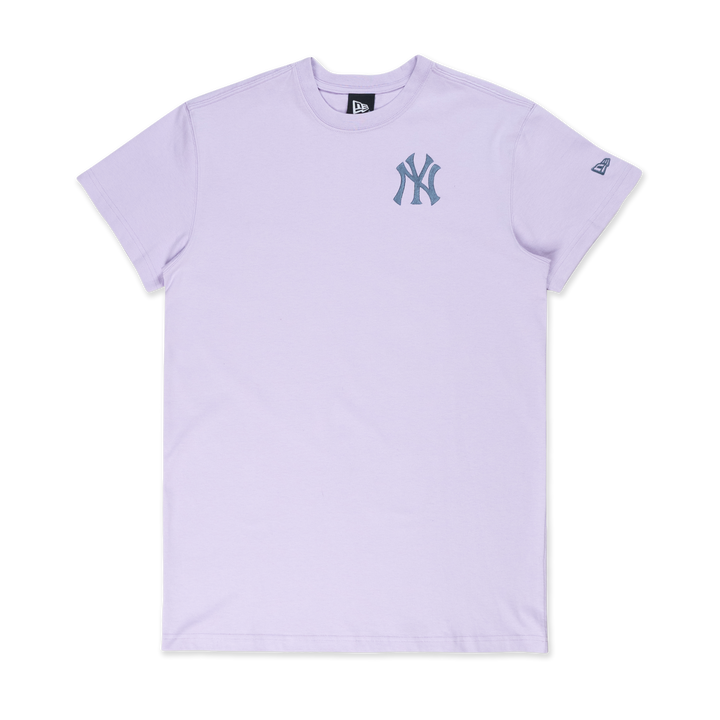 NEW YORK YANKEES COLOR ERA PASTEL LILAC WOMEN SHORT SLEEVE TEE DRESS