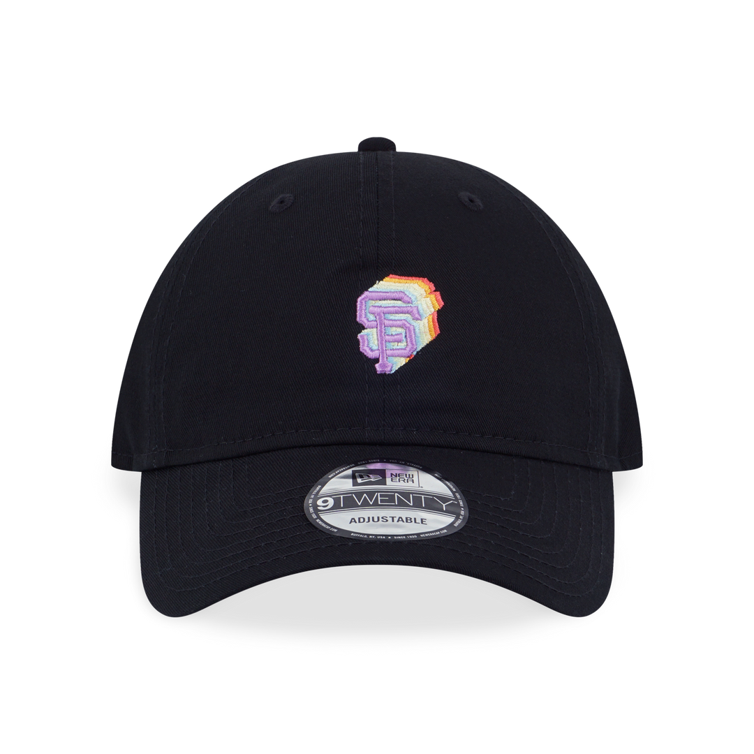 SAN FRANCISCO GIANTS LIGHT RAINBOW LAYERED LOGO BLACK 9TWENTY CAP