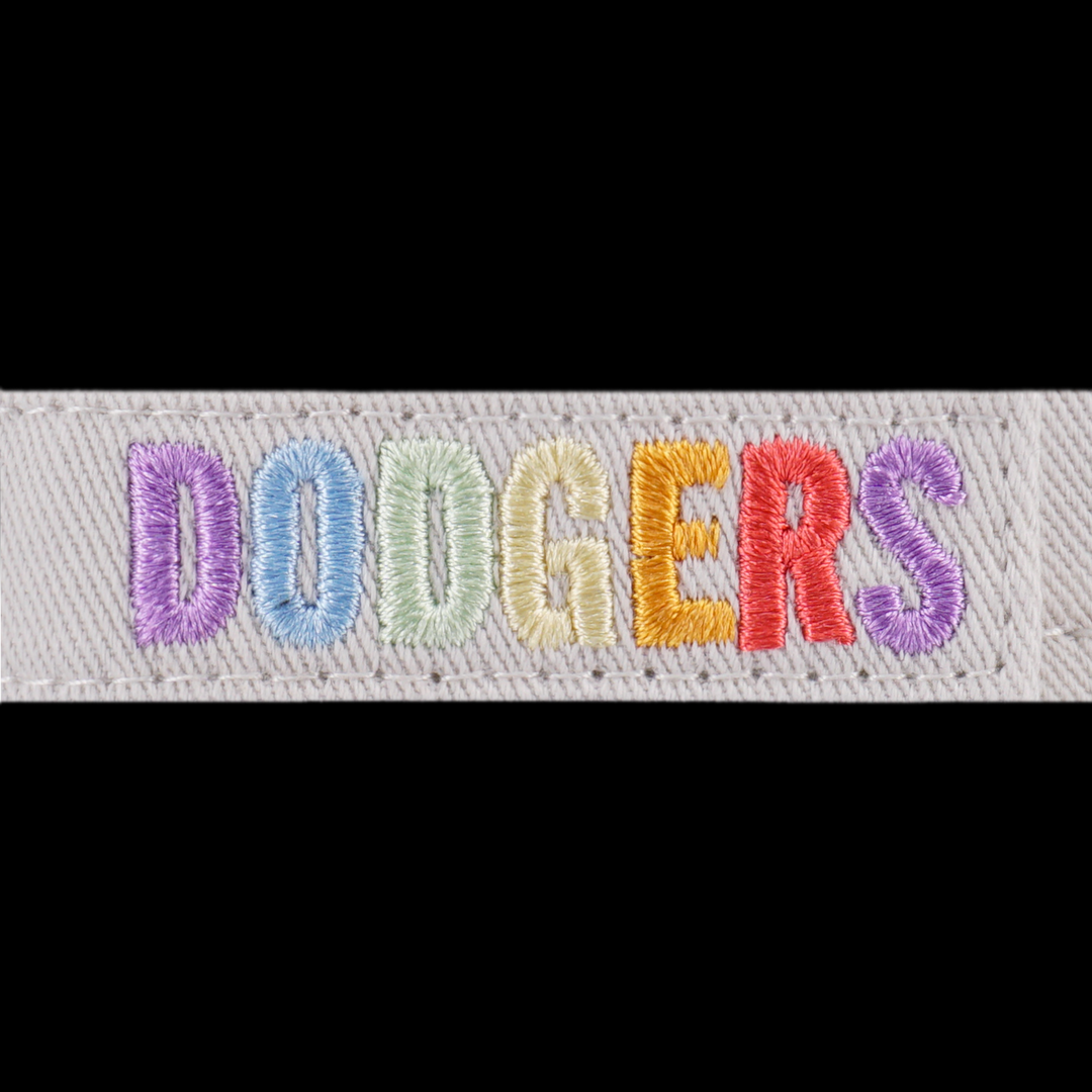 LOS ANGELES DODGERS LIGHT RAINBOWV LAYERED LOGO IVORY 9TWENTY CAP