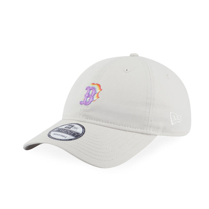 BOSTON RED SOX LIGHT RAINBOW LAYERED LOGO IVORY 9TWENTY CAP