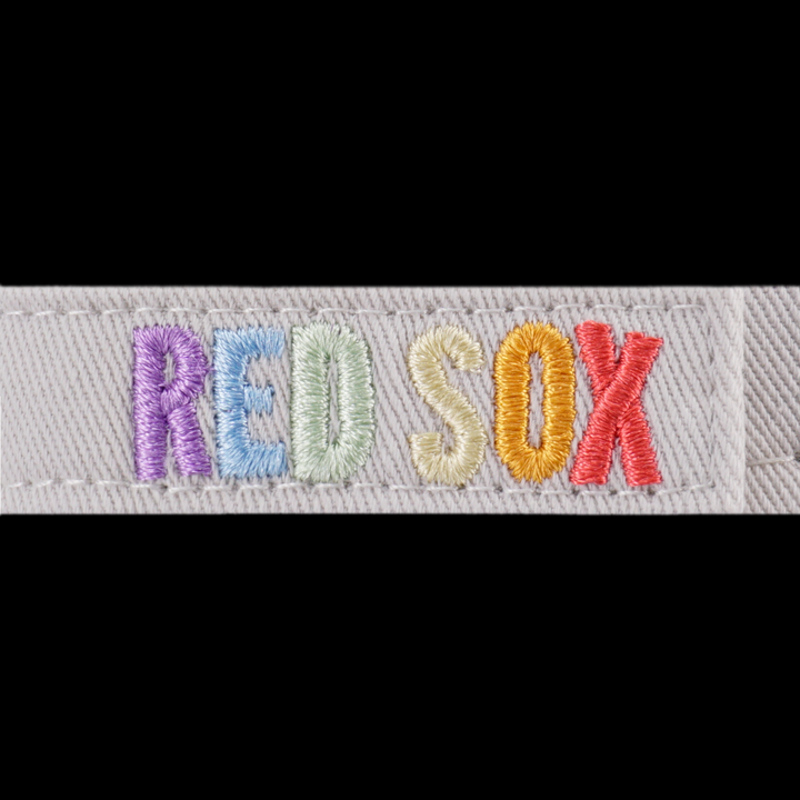 BOSTON RED SOX LIGHT RAINBOW LAYERED LOGO IVORY 9TWENTY CAP