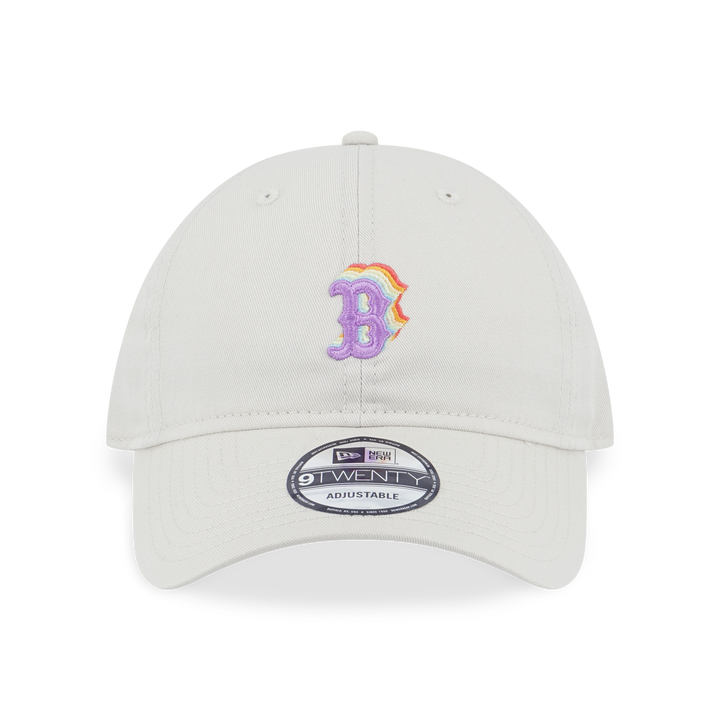 BOSTON RED SOX LIGHT RAINBOW LAYERED LOGO IVORY 9TWENTY CAP