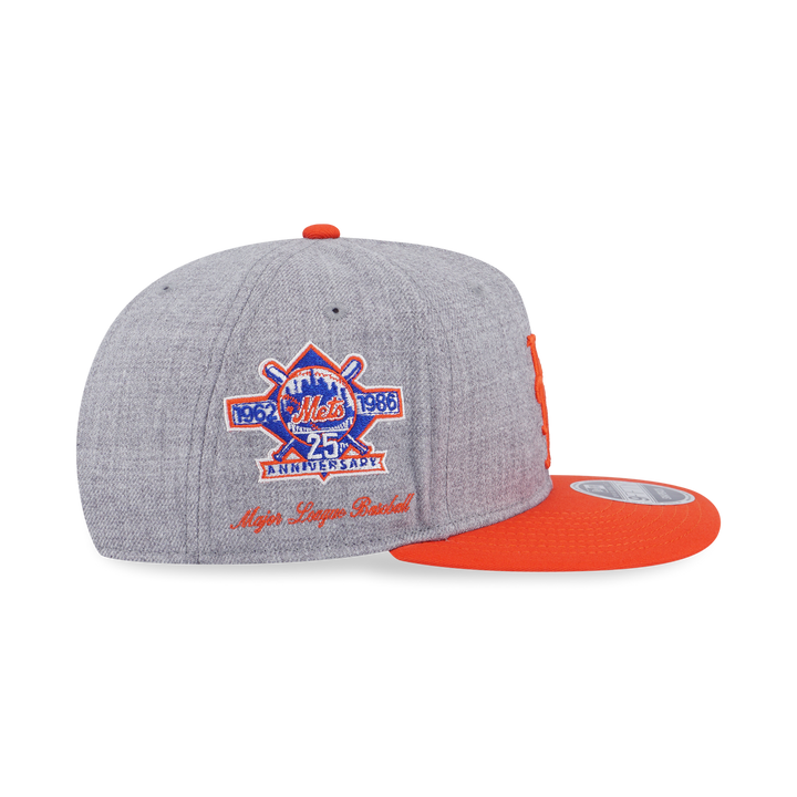 NEW ERA หมวก รุ่น MLB NEW YORK METS COOPERSTOWN ORANGE VISOR HEATHER GRAY 9FIFTY OF PCV CAP