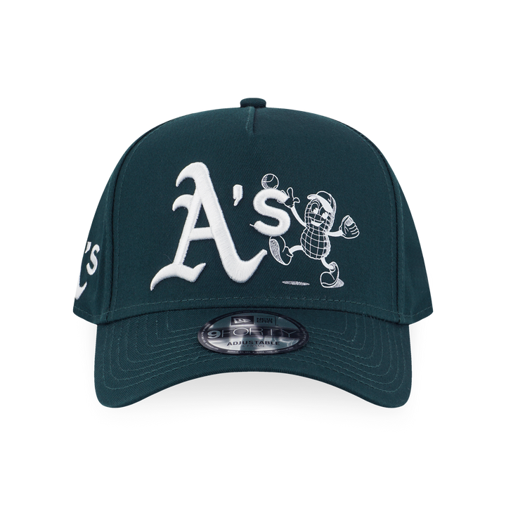 New Era หมวกรุ่น Oakland Athletics Sunset Snack Dark Green 9FORTY A-Frame Cap