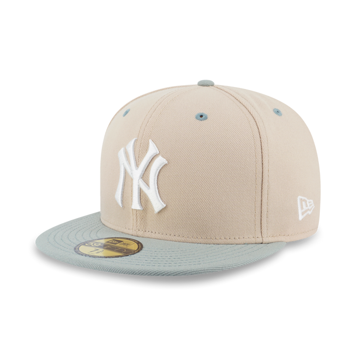 NEW ERA หมวก รุ่น 59FIFTY PACK - SEAGLASS NEW YORK YANKEES COOPERSTOWN MINT GREEN VISOR OAT MILK 59FIFTY CAP