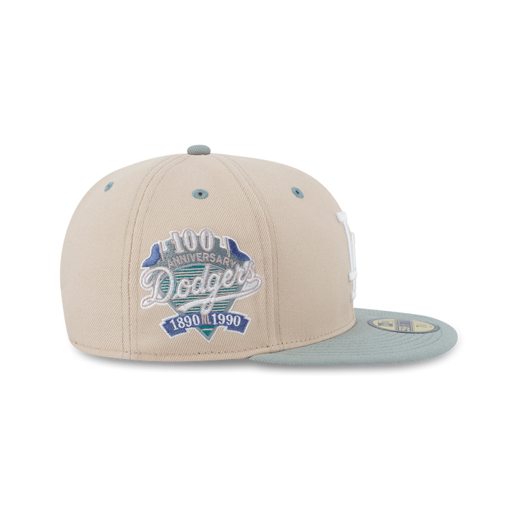 NEW ERA หมวก รุ่น 59FIFTY PACK - SEAGLASS LOS ANGELES DODGERS COOPERSTOWN MINT GREEN VISOR OAT MILK 59FIFTY CAP