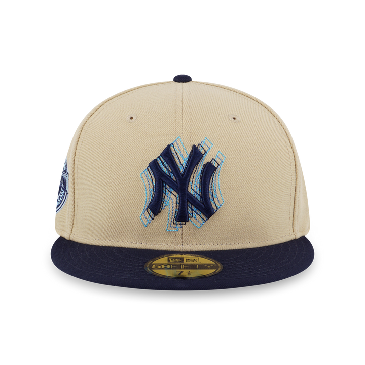 NEW ERA หมวก รุ่น 59FIFTY PACK - ILLUSION NEW YORK YANKEES COOPERSTOWN NAVY VISOR VEGAS GOLD 59FIFTY CAP