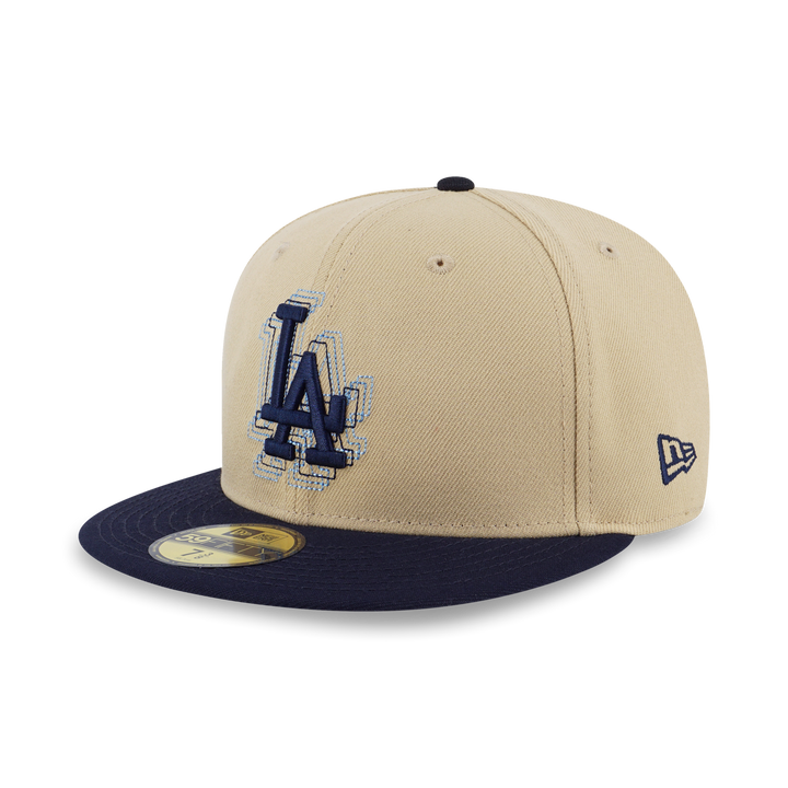 NEW ERA หมวก รุ่น 59FIFTY PACK - ILLUSION LOS ANGELES DODGERS COOPERSTOWN NAVY VISOR VEGAS GOLD 59FIFTY CAP