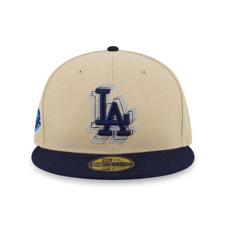 NEW ERA หมวก รุ่น 59FIFTY PACK - ILLUSION LOS ANGELES DODGERS COOPERSTOWN NAVY VISOR VEGAS GOLD 59FIFTY CAP