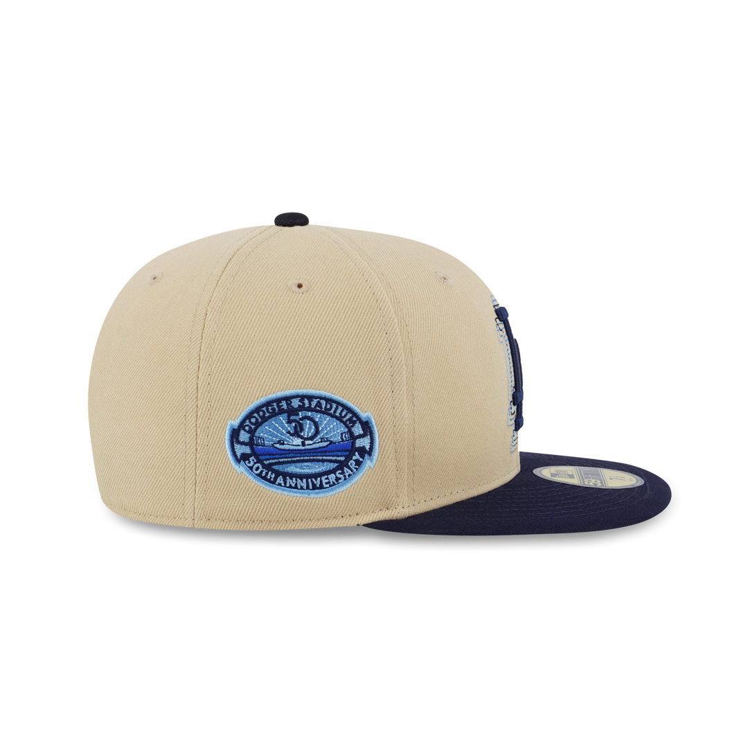 NEW ERA หมวก รุ่น 59FIFTY PACK - ILLUSION LOS ANGELES DODGERS COOPERSTOWN NAVY VISOR VEGAS GOLD 59FIFTY CAP