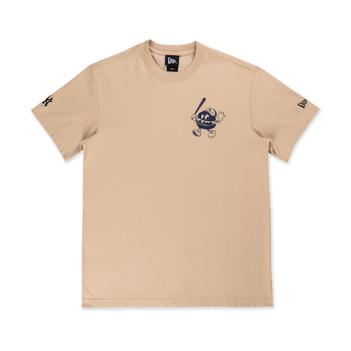 New Era เสื้อยืดแขนสั้นรุ่น New York Yankees Sunset Snack Oat Milk Short Sleeve T-Shirt