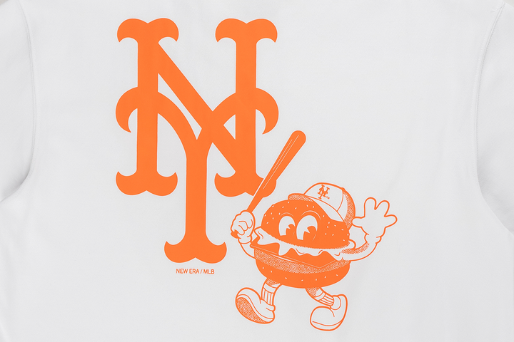 New Era เสื้อยืดแขนสั้นรุ่น New York Mets Sunset Snack White Short Sleeve T-Shirt