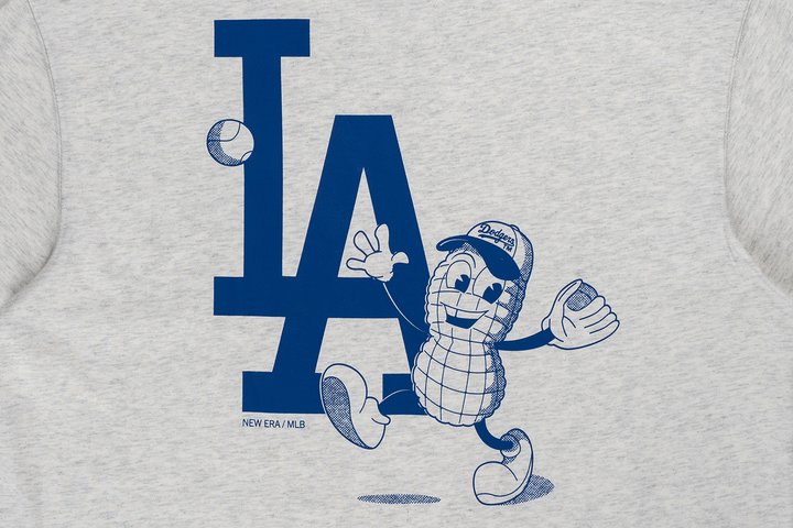 New Era เสื้อยืดแขนสั้นรุ่น Los Angeles Dodgers Sunset Snack Light Heather Gray Short Sleeve T-Shirt