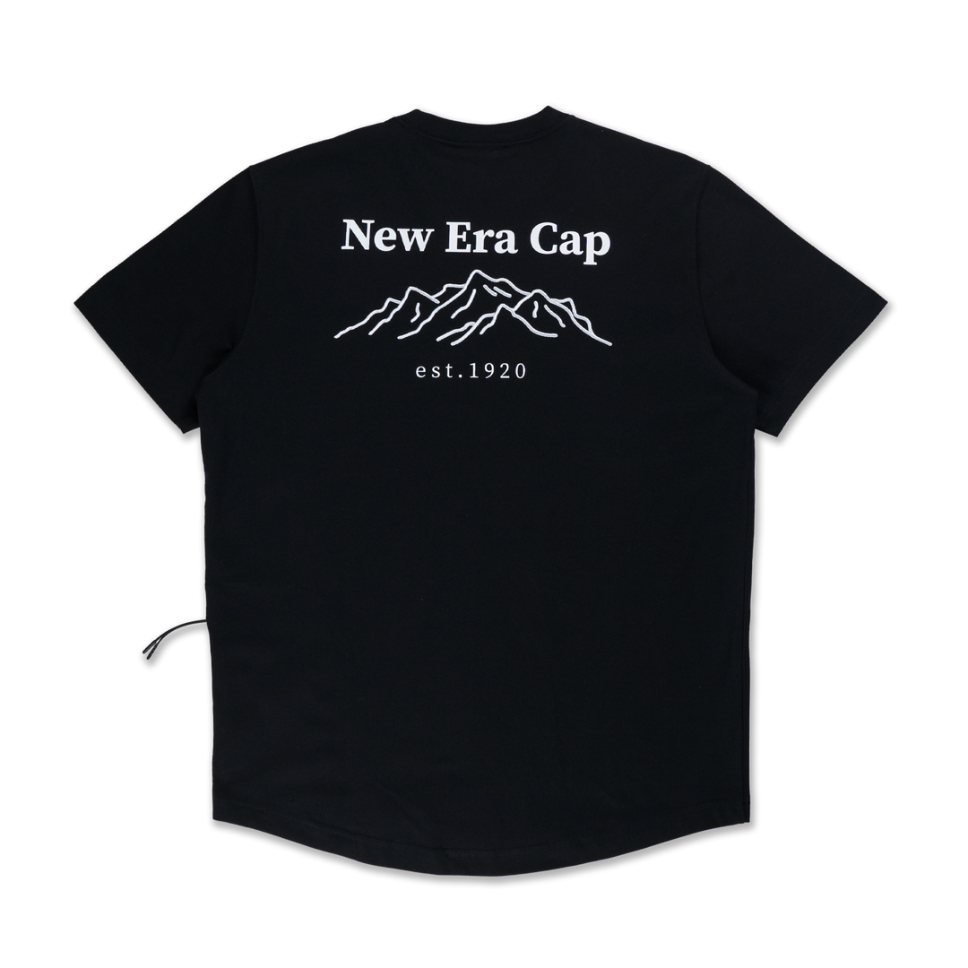 NEW ERA เสื้อยืดแขนสั้น รุ่น NEW ERA MOUNTAIN EDGE BLACK PERFORMANCE SHORT SLEEVE T-SHIRT