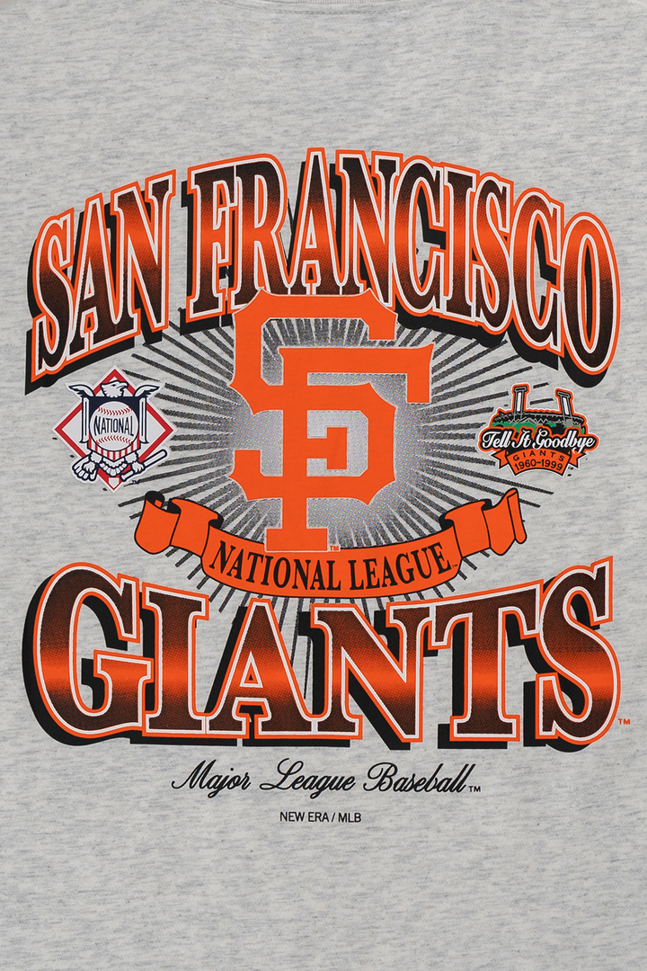 NEW ERA เสื้อยืดแขนสั้น รุ่น MLB SAN FRANCISCO GIANTS COOPERSTOWN LIGHT HEATHER GRAY SHORT SLEEVE T-SHIRT